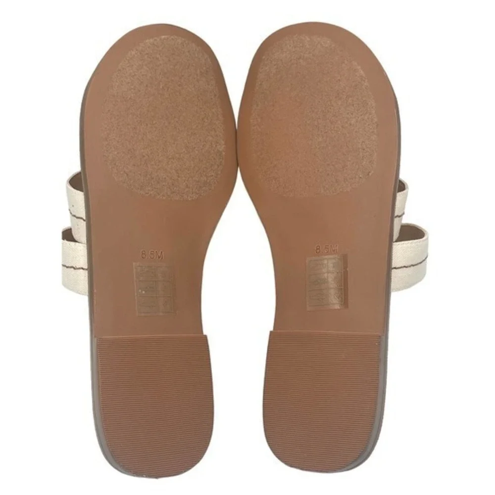 Jack Rogers Ivory &‎ Luggage Brown Sara Stitch Samdal